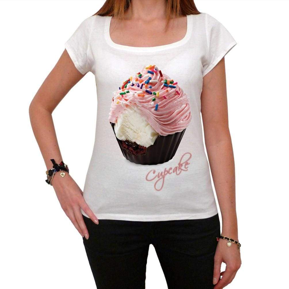 Cupcake Pink Chocolate Womens T-Shirt Gift T Shirt Womens Tee 00167 - T-Shirt