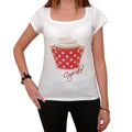 Cupcake Ruby Red Polka Dots, Women's Short Sleeve Scoop Neck Tee 00152