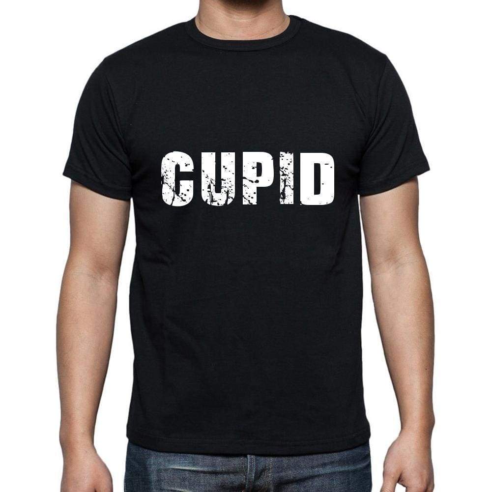 Cupid Mens Short Sleeve Round Neck T-Shirt 5 Letters Black Word 00006 - Casual
