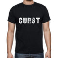 curst Men's Short Sleeve Round Neck T-shirt , 5 letters Black , word 00006
