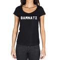 damnatz, German Cities Black, Women's Short Sleeve Round Neck T-shirt 00002