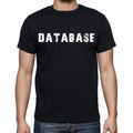 database , white letters, Men's Short Sleeve Round Neck T-shirt 00007