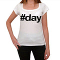 day Hashtag Damen Kurzarm-T-Shirt mit U-Ausschnitt 00075