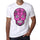 Day Of The Dead Skull Pink Rage Mens White Tee 100% Cotton 00187