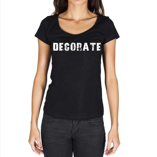 Decorate Womens Short Sleeve Round Neck T-Shirt - Casual