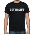 defensive Men's Short Sleeve Round Neck T-shirt , Black T-shirt EN