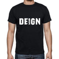 deign Men's Short Sleeve Round Neck T-shirt , 5 letters Black , word 00006