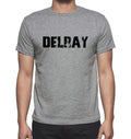 DELRAY, Grey, Men's Short Sleeve Round Neck T-shirt 00018