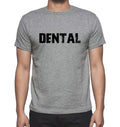 DENTAL, Grey, Men's Short Sleeve Round Neck T-shirt 00018