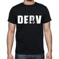 derv Men's Short Sleeve Round Neck T-shirt , 4 letters Black