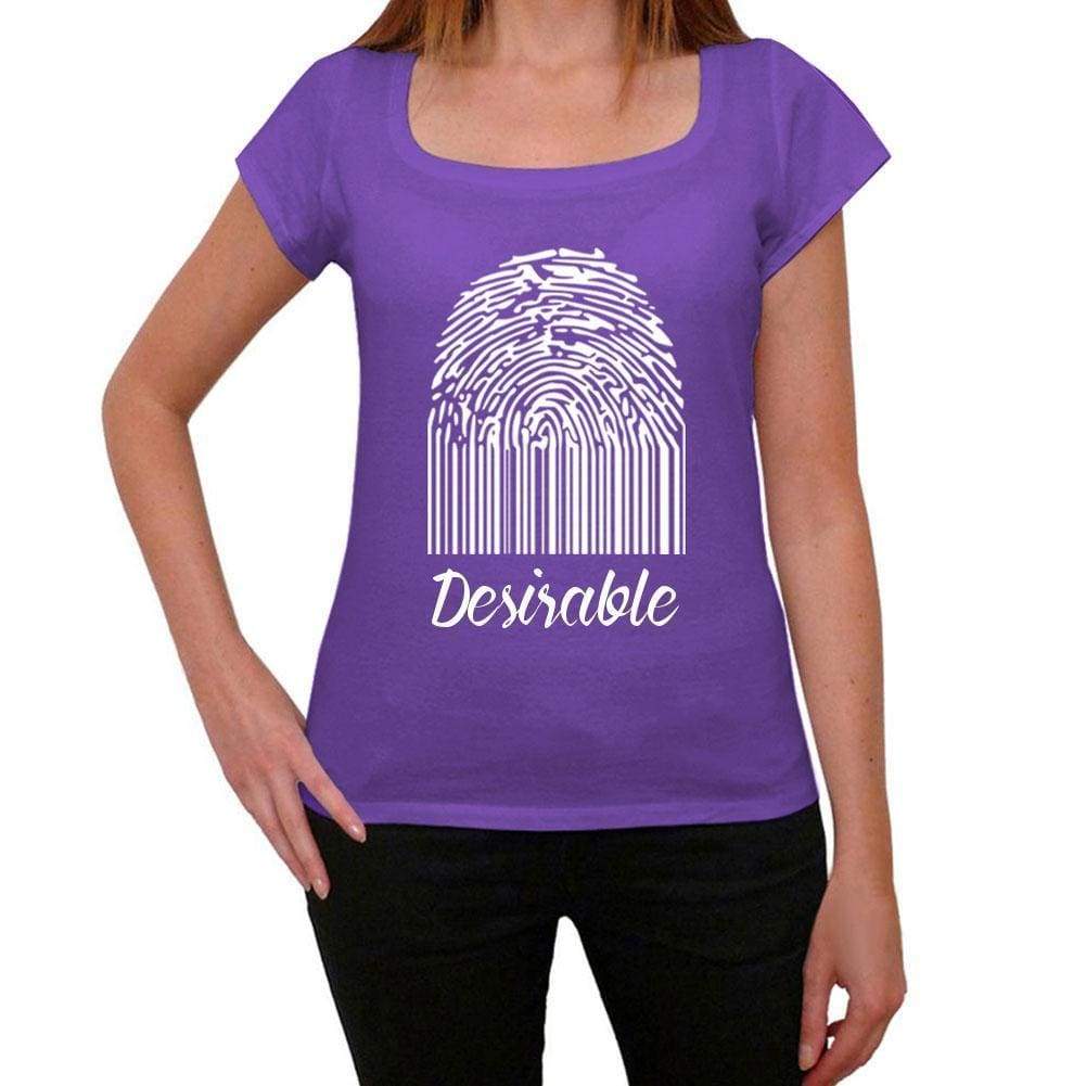 Desirable Fingerprint Purple Womens Short Sleeve Round Neck T-Shirt Gift T-Shirt 00310 - Purple / Xs - Casual