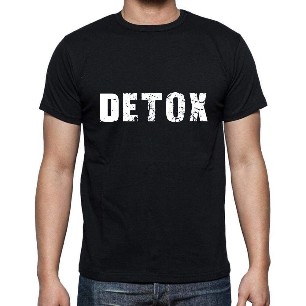 Detox Mens Short Sleeve Round Neck T-Shirt 5 Letters Black Word 00006 - Casual