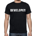 developer , white letters, Men's Short Sleeve Round Neck T-shirt 00007
