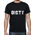 dicty Men's Short Sleeve Round Neck T-shirt , 5 letters Black , word 00006