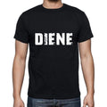 diene Men's Short Sleeve Round Neck T-shirt , 5 letters Black , word 00006