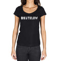 diestelow, German Cities Black, Women's Short Sleeve Round Neck T-shirt 00002