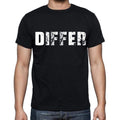 differ , white letters, Men's Short Sleeve Round Neck T-shirt 00007