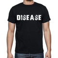disease , white letters, Men's Short Sleeve Round Neck T-shirt 00007