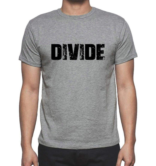 Divide Grey Mens Short Sleeve Round Neck T-Shirt 00018 - Grey / S - Casual