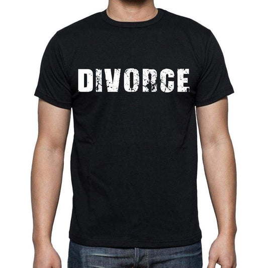 Divorce White Letters Mens Short Sleeve Round Neck T-Shirt 00007