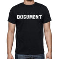 document , white letters, Men's Short Sleeve Round Neck T-shirt 00007