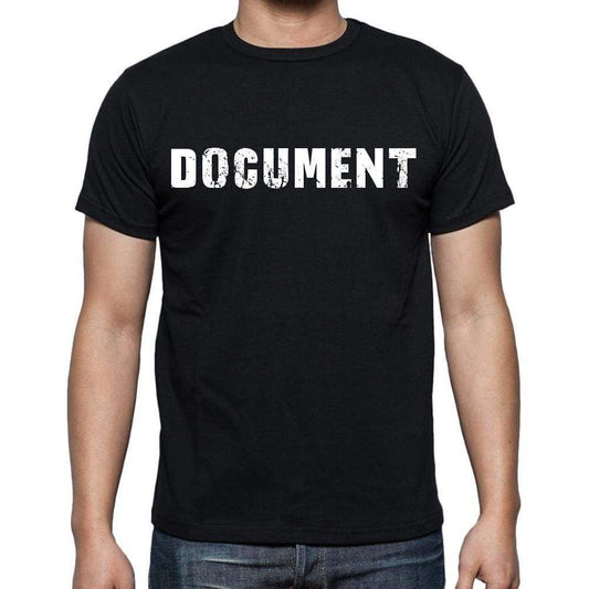 Document White Letters Mens Short Sleeve Round Neck T-Shirt 00007