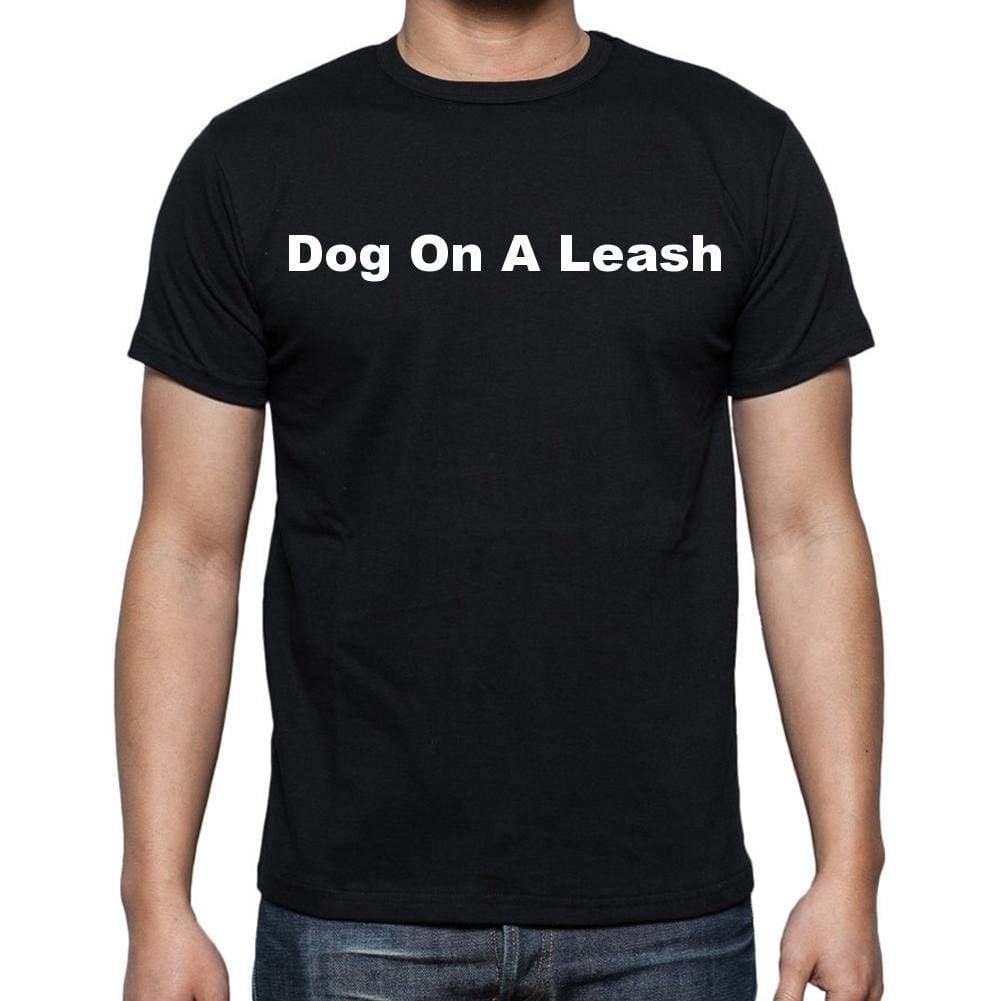 Dog On A Leash Mens Short Sleeve Round Neck T-Shirt - Casual