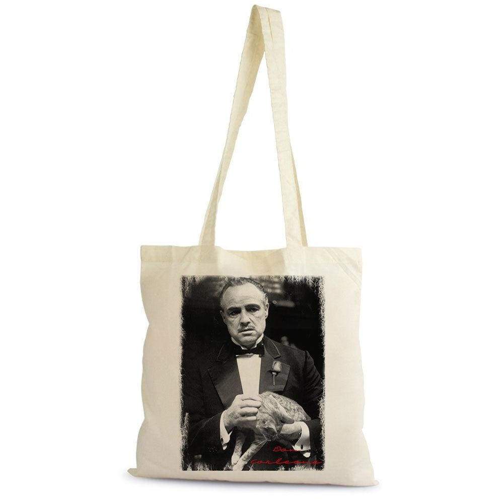 Don Corleone Le Parrain Marlon Brando Tote Bag Shopping Natural Cotton Gift Beige 00272 - Beige / 100% Cotton - Tote Bag