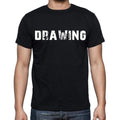 drawing Men's Short Sleeve Round Neck T-shirt , Black T-shirt EN