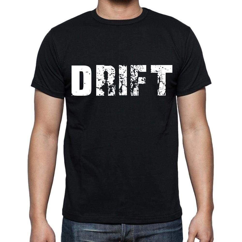Drift White Letters Mens Short Sleeve Round Neck T-Shirt 00007