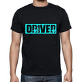 Driver t shirt, mens t-shirt, occupation, S Size, Black, Cotton
