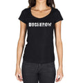 ducherow, German Cities Black, Women's Short Sleeve Round Neck T-shirt 00002