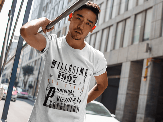 1997,birthday gifts for him,birthday t-shirts,Men's Short Sleeve Round Neck T-shirt , FR Vintage White Men's 00135
