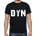 dyn men t shirts,Short Sleeve,t shirts men,tee shirts for men,cotton,black , 3 letters