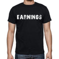 earnings Men's Short Sleeve Round Neck T-shirt , Black T-shirt EN