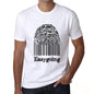 Easygoing Fingerprint White Mens Short Sleeve Round Neck T-Shirt Gift T-Shirt 00306 - White / S - Casual