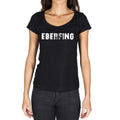 eberfing, German Cities Black, Women's Short Sleeve Round Neck T-shirt 00002