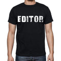 editor Men's Short Sleeve Round Neck T-shirt , Black T-shirt EN