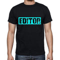 Editor t shirt, mens t-shirt, occupation, S Size, Black, Cotton