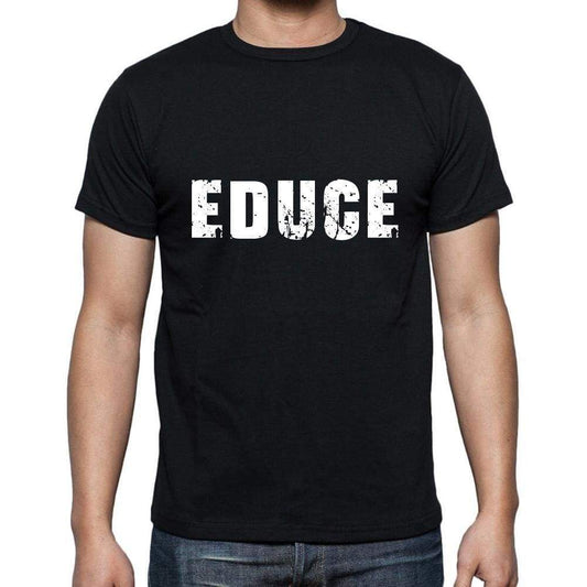 Educe Mens Short Sleeve Round Neck T-Shirt 5 Letters Black Word 00006 - Casual