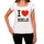 Eels Love Animals White Womens Short Sleeve Round Neck T-Shirt 00065 - White / Xs - Casual
