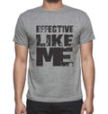 EFFECTIVE Like me, Grey, Men's Short Sleeve Round Neck T-shirt 00066