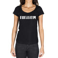 egesheim, German Cities Black, Women's Short Sleeve Round Neck T-shirt 00002