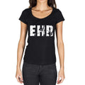 ehr, German Cities Black, Women's Short Sleeve Round Neck T-shirt 00002