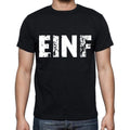 einf Men's Short Sleeve Round Neck T-shirt , 4 letters Black