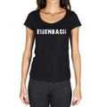eisenbach, German Cities Black, Women's Short Sleeve Round Neck T-shirt 00002