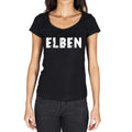 elben, German Cities Black, Women's Short Sleeve Round Neck T-shirt 00002