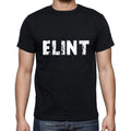 elint Men's Short Sleeve Round Neck T-shirt , 5 letters Black , word 00006