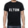 Elton Mens Short Sleeve Round Neck T-Shirt 5 Letters Black Word 00006 - Casual