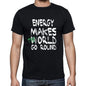 Energy World Goes Round Mens Short Sleeve Round Neck T-Shirt 00082 - Black / S - Casual